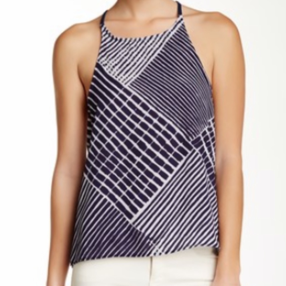Printed Strappy Halter Top XS